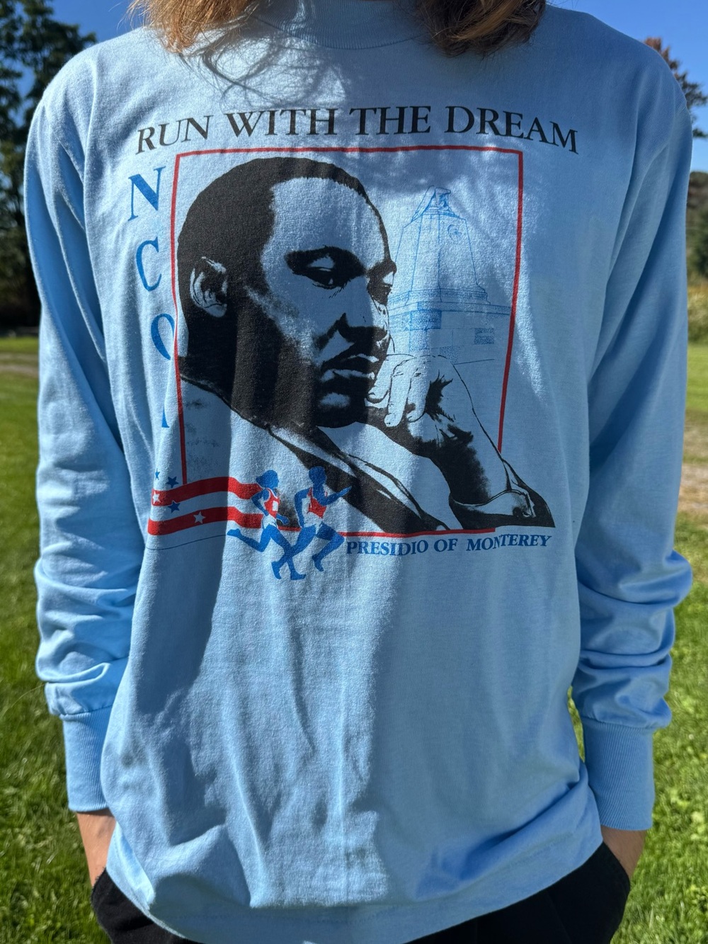 Vintage 80s MLK Martin Luther King Run With The Dream Presidio Monterey